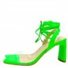 Pink Kiss Klaudine Green Women's Heel
