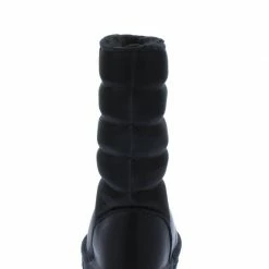 Liliana Donna233 Black Quilted Pull On Flat Kids Boot Little Princess