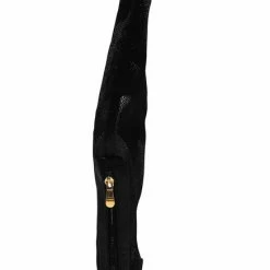 MACHI Boots Katty Black Mesh Over The Knee Stiletto Boot