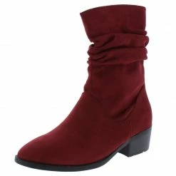 TWIN TIGER Kennedy02 Burgundy Relaxed Side Zip Crew Boot