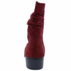 TWIN TIGER Kennedy02 Burgundy Relaxed Side Zip Crew Boot