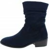 TWIN TIGER Boots Kennedy02 Navy Relaxed Side Zip Crew Boot