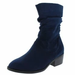 TWIN TIGER Boots Kennedy02 Navy Relaxed Side Zip Crew Boot