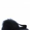 Liliana Kathy133 Black Feather Open Toe Slingback Kids Sandal