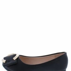 Forever Link Little Princess Kinsella28k Black Accent Round Toe Ballet Kids Flat