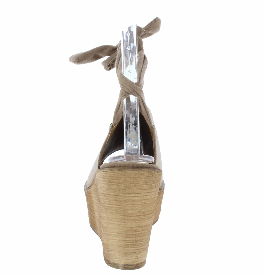WESTWOOD Kite04 Taupe Peep Toe Ankle Tie Platform Wood Wedge What's New 5 WESTWOOD Kite04 Taupe Peep Toe Ankle Tie Platform Wood Wedge What's New
