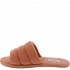 QUPID Kylo07a Ash Coral Quilted Open Toe Flat Slide Sandal What's New
