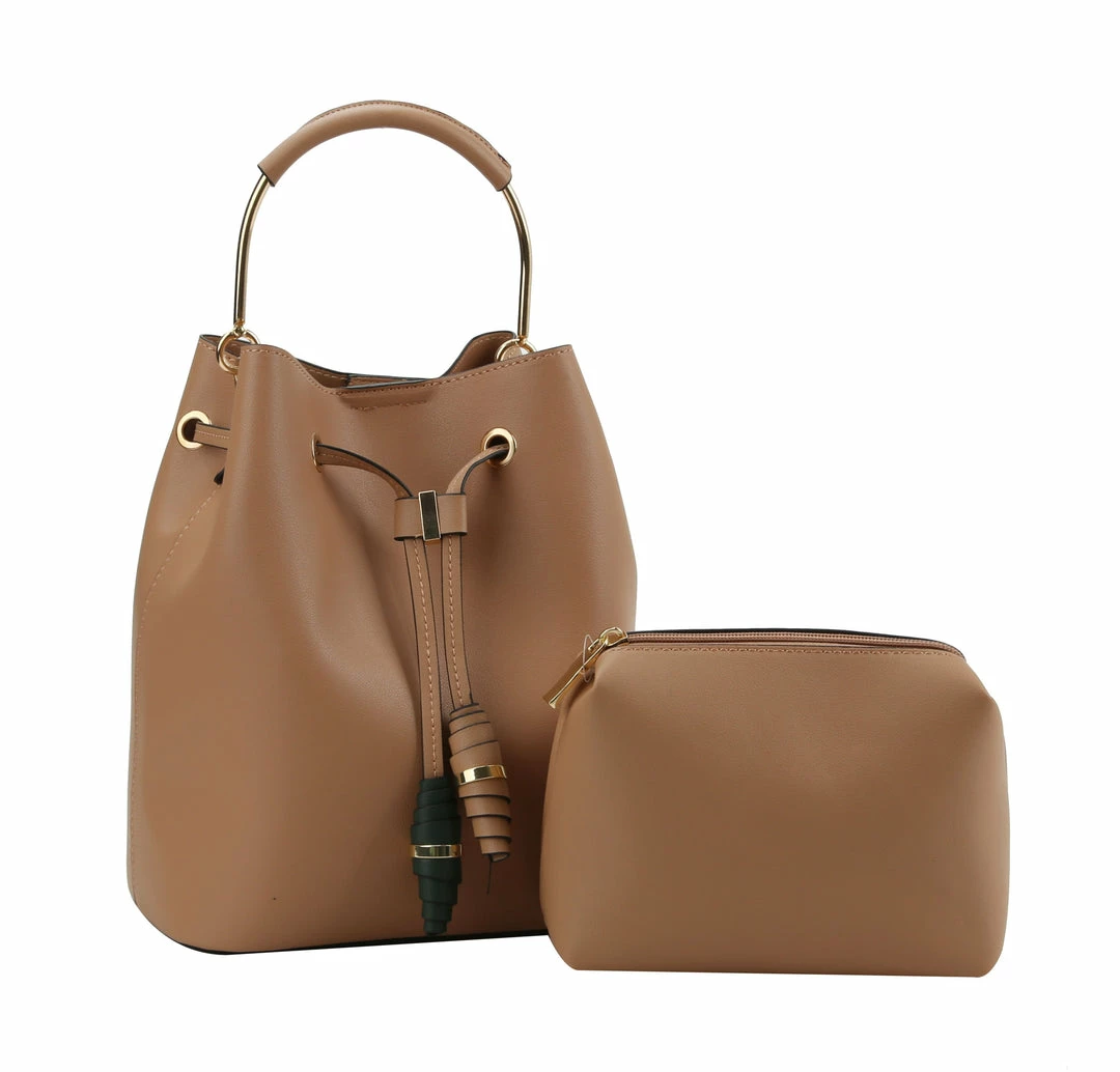 HANDBAG REPUBLIC What's New Eliana6 Taupe Women's Handbag Two Piece Set 3 HANDBAG REPUBLIC What's New Eliana6 Taupe Women's Handbag Two Piece Set