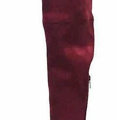 Michael Antonio Sophia150 Cranberry Suede Studded Thigh High Boot Boots