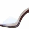 Liliana Evangelina281 Brown Lucite Mule Stiletto Heel