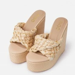 Lemonade What's New Love Triangle Beige Women's Wedge