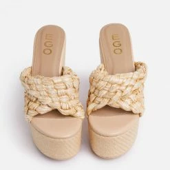 Lemonade What's New Love Triangle Beige Women's Wedge