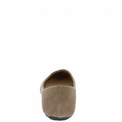 Alba Lady02 Taupe Fashion Suede Full Coverage Ballet Flat Shoe Flat Ballet Flats