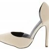 In Touch Aubree122 Nude Almond Toe Clear Side Panel Stiletto Heel