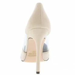 In Touch Aubree122 Nude Almond Toe Clear Side Panel Stiletto Heel