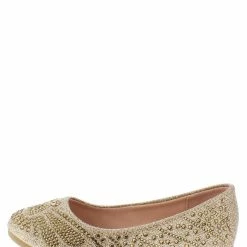 Forever Link Larissa86k Champagne Sparkle Pattern Kids Ballet Flat Little Princess