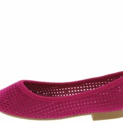 Forever Link Little Princess Lauren44k Fuchsia Perforated Kids Flat