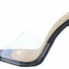 Liliana What's New Evangelina281 Black Pu Lucite Mule Stiletto Heel