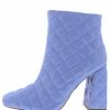 CAPE ROBBIN Likme Periwinkle Quilted Block Heel Ankle Boot