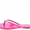 Liliana Alicia298 Fuchsia Slide On Flat Thong Sandal