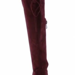 TOP GUY Lucy1k Wine Tie Back Short Heel Kids Boot Little Princess