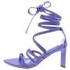 Shoe Republica Luisina Lavender Pointed Open Toe Strappy Ankle Wrap Heel What's New