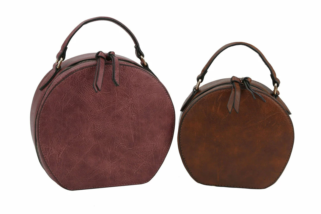 HANDBAG REPUBLIC Accessories Enya75 Mauve Coffee Two Piece Women's Handbag Set 3 HANDBAG REPUBLIC Accessories Enya75 Mauve Coffee Two Piece Women's Handbag Set