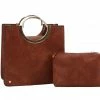 HANDBAG REPUBLIC Julia77 Brown Women's Two Piece Handbag Set What's New