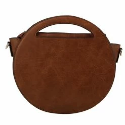 HANDBAG REPUBLIC Vienna80 Brown Mustard Circle Two Piece Handbag Set