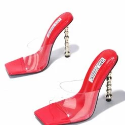 CAPE ROBBIN Sheryl100 Red Women's Heel