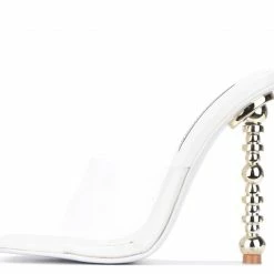 CAPE ROBBIN What's New Sheryl100 White Women's Heel