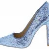 QUPID Milia97 Light Blue Multi Glitter Pointed Toe Stiletto Heel What's New