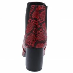 QUPID Milkway07a Red Black Snake Pu Women's Boot