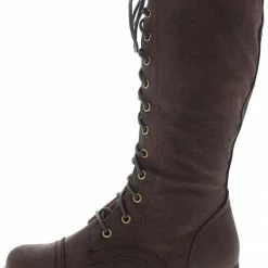 Blossom Boots Mitch5 Brown Pu Combat Boot