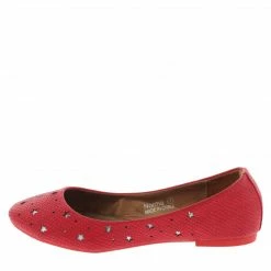 Marilyn Moda Shoes Norma Red Faux Python Star Flat