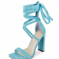 Liliana Shoes Kristy075 Blue Women's Heel