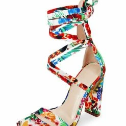 Liliana Shoes Kristy075 Floral Women's Heel