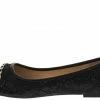 SUP Shoes Nana04 Black Chain Glitter Lace Flat