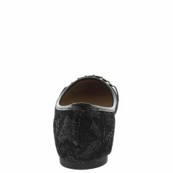 SUP Shoes Nana04 Black Chain Glitter Lace Flat