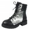 Forever Link Notice08 Black Snake Lace Up Combat Boot Boots