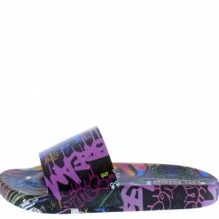 CAPE ROBBIN Oahu Graffiti Open Toe Flat Slide Sandal
