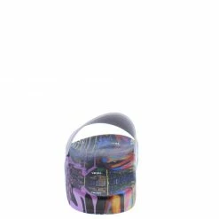 CAPE ROBBIN Oahu Graffiti Open Toe Flat Slide Sandal