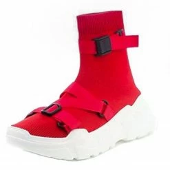 CAPE ROBBIN Off Black Red Women's Boot