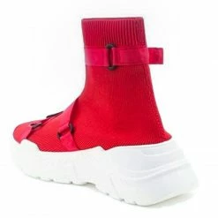 CAPE ROBBIN Off Black Red Women's Boot