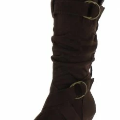 Forever Link Pauline38 Brown Dual Buckle Knee High Kids Boot What's New
