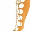 In Touch Stefania Tan Pu Lace Up Gladiator Distressed Wedge Boot