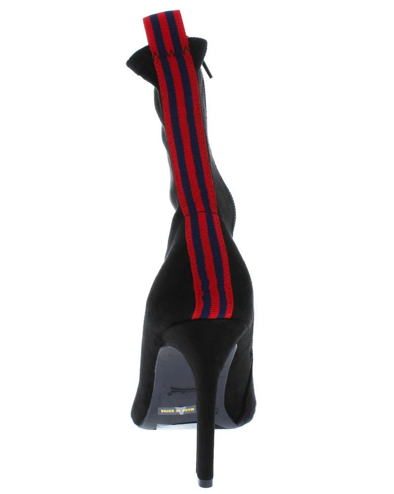 JP Boots Pledge18m Black Red Rear Stripe Stiletto Boot 5 JP Boots Pledge18m Black Red Rear Stripe Stiletto Boot