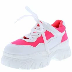 JP Shoes Pops12 Neon Pink Multi Women's Flat