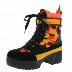JP Boots Powerful36 Orange Camoflage Women's Boot