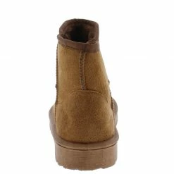 SUP R001011 Camel Sherpa Lug Sole Pull On Ankle Boot Boots